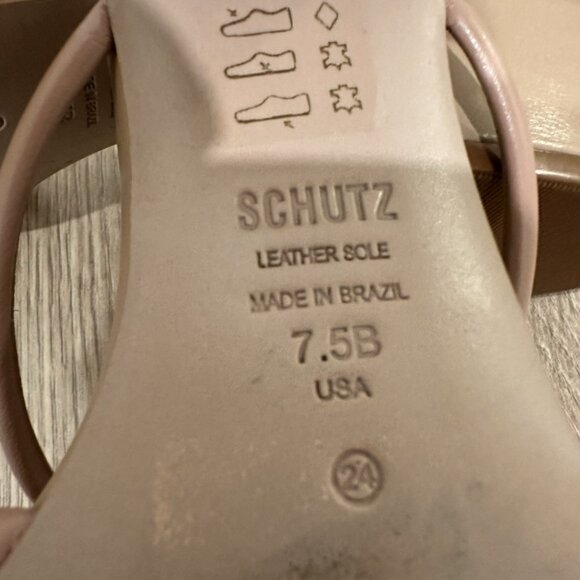 NEW Schutz Tan/Beige Princey Sandals - Picture 6 of 6